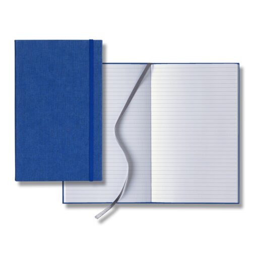 Linen Banded Medio White Pg Lined Journal-10