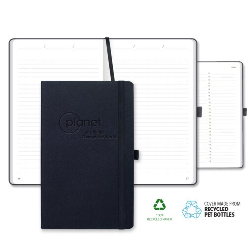 Oceano ECO rPET Medio White Recycled Pg Lined Journal-6
