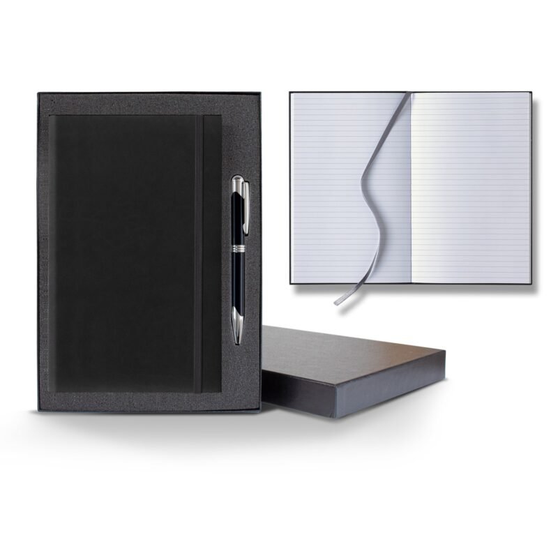 Castelli Tucson Banded Medio Lined White Page Journal Gift Set - 7