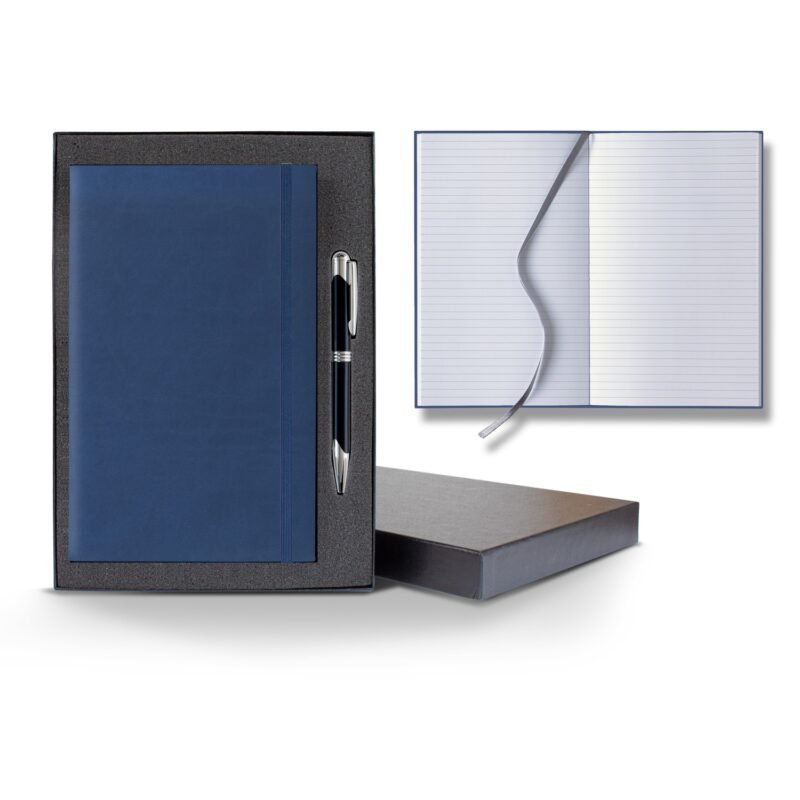 Castelli Tucson Banded Medio Lined White Page Journal Gift Set - 8