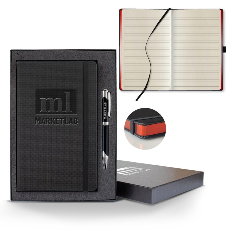 Castelli All Metal Medio Lined Ivory Page Journal Gift Set - 4