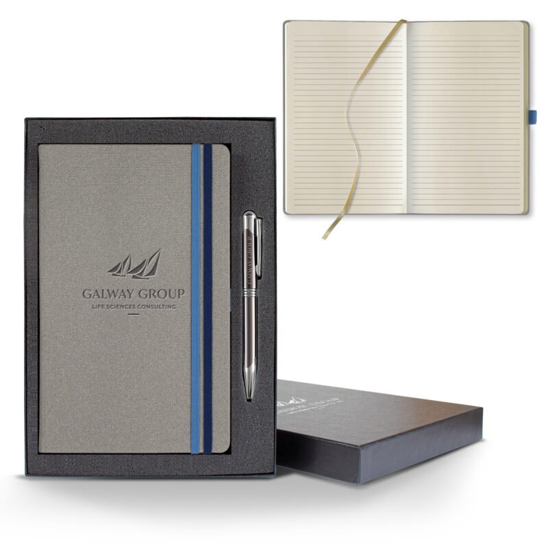 Castelli Bi Band Medio Lined Ivory Page Journal Gift Set - 7