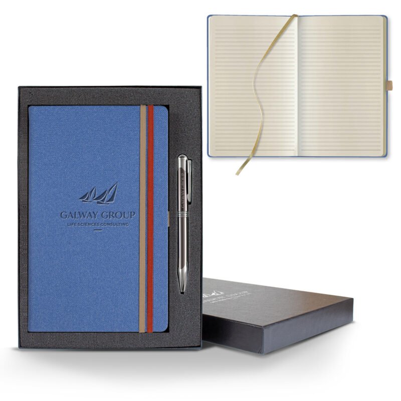 Castelli Bi Band Medio Lined Ivory Page Journal Gift Set - 9