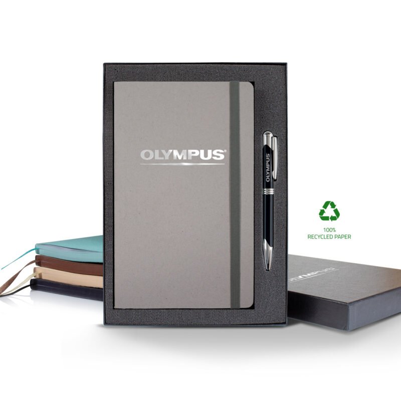 Castelli-Carapace-Medio-Lined-Recycled-White-Page-Journal-Gift-Set-QG1MKGS Castelli Carapace Medio Lined Recycled White Page Journal Gift Set