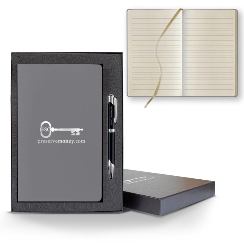 Castelli Matra Slim Medio Lined Ivory Page Journal Gift Set - 2