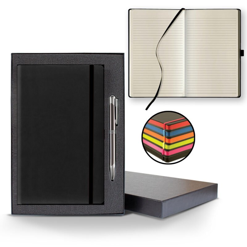 Castelli Tucson Edge Medio Lined Ivory Page Journal Gift Set - 1