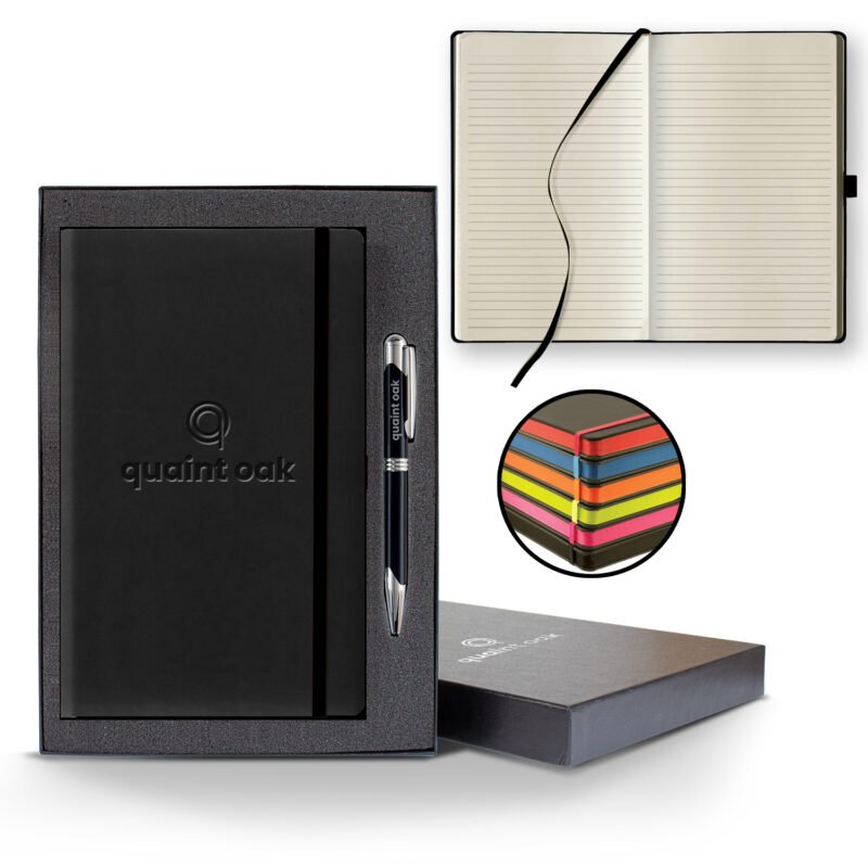 Castelli Tucson Edge Medio Lined Ivory Page Journal Gift Set - 2