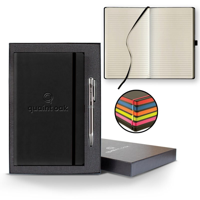 Castelli Tucson Edge Medio Lined Ivory Page Journal Gift Set - 3