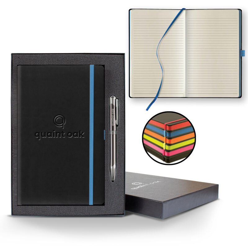 Castelli Tucson Edge Medio Lined Ivory Page Journal Gift Set - 5