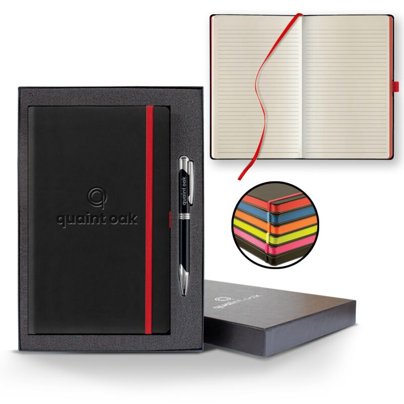 Castelli Tucson Edge Medio Lined Ivory Page Journal Gift Set - 8