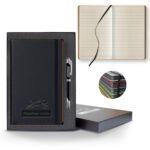 Castelli Black Laser Medio Lined Ivory Page Journal Gift Set - 3