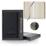 Castelli Black Laser Medio Lined Ivory Page Journal Gift Set - 4
