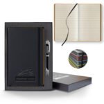 Castelli Black Laser Medio Lined Ivory Page Journal Gift Set - 5