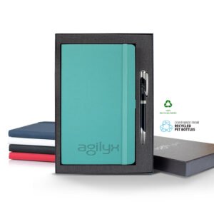 Castelli Oceano ECO rPET Medio Lined Recycled White Page Journal Gift Set