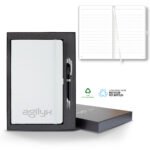 Castelli Oceano ECO rPET Medio Lined Recycled White Page Journal Gift Set - 4