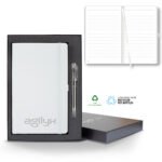 Castelli Oceano ECO rPET Medio Lined Recycled White Page Journal Gift Set - 5
