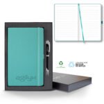 Castelli Oceano ECO rPET Medio Lined Recycled White Page Journal Gift Set - 8