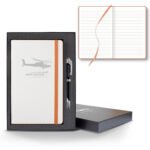 Castelli White Laser Medio Lined White Page Journal Gift Set - 2