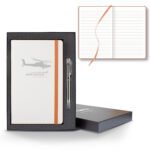 Castelli White Laser Medio Lined White Page Journal Gift Set - 3