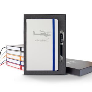 Castelli White Laser Medio Lined White Page Journal Gift Set