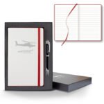 Castelli White Laser Medio Lined White Page Journal Gift Set - 4