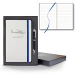 Castelli White Laser Medio Lined White Page Journal Gift Set - 6