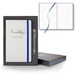 Castelli White Laser Medio Lined White Page Journal Gift Set - 7