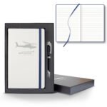 Castelli White Laser Medio Lined White Page Journal Gift Set - 8